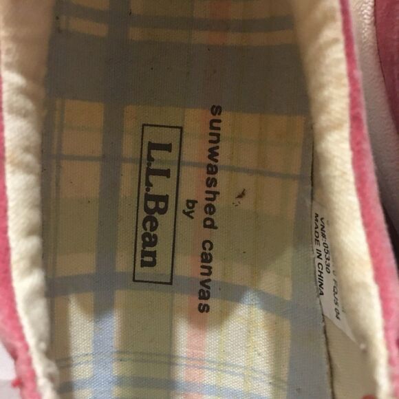 L.L. Bean Women’s Sunwashed Canvas Moc Shoes Red Size 6.5 Slip On Comfort EUC - Picture 9 of 10